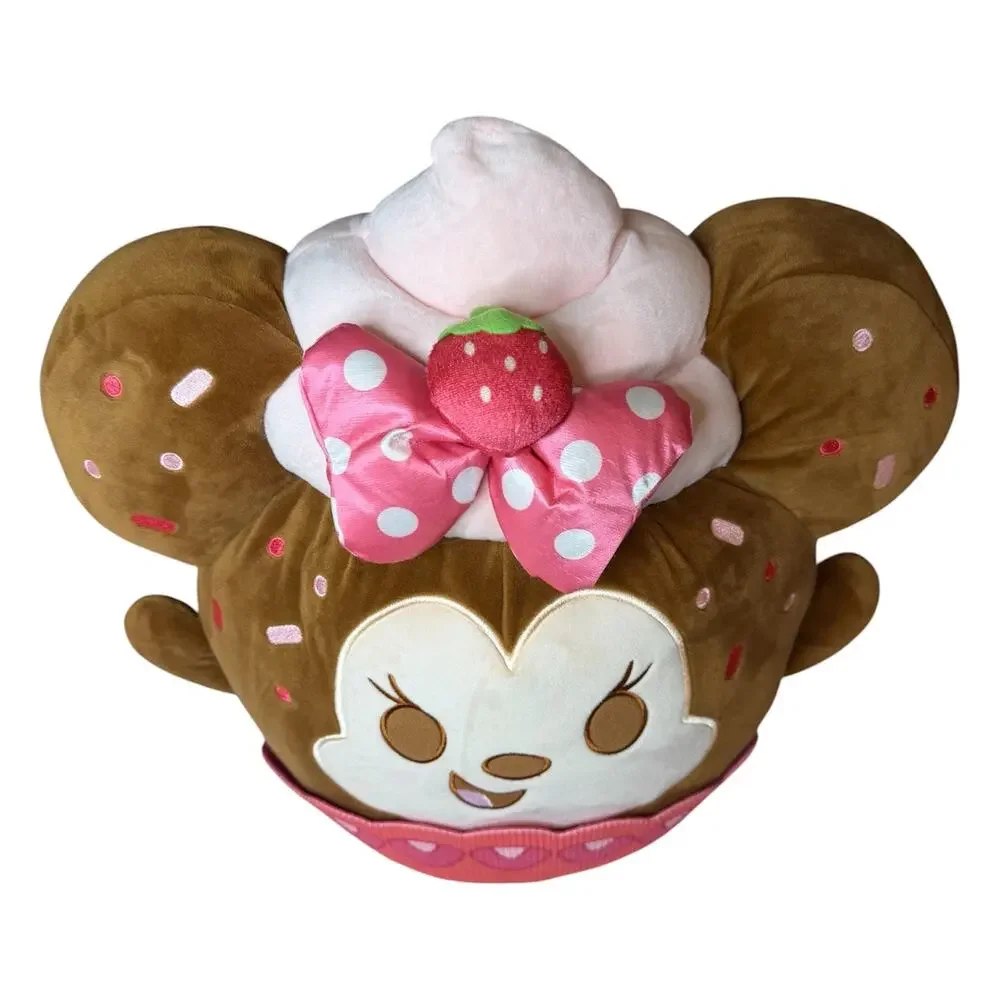 Disney Munchlings Minnie Mouse Strawberry Cupcake Plush Large 16” Plush Toy‎